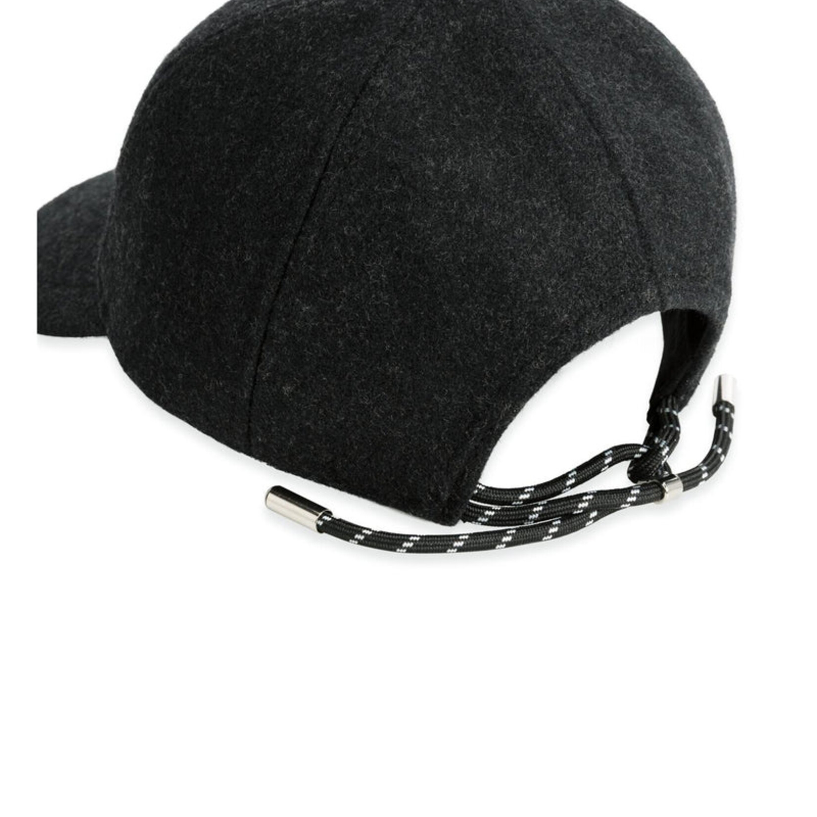 Yaya Casquette en laine avec cordon de serrage réglable - Hole black