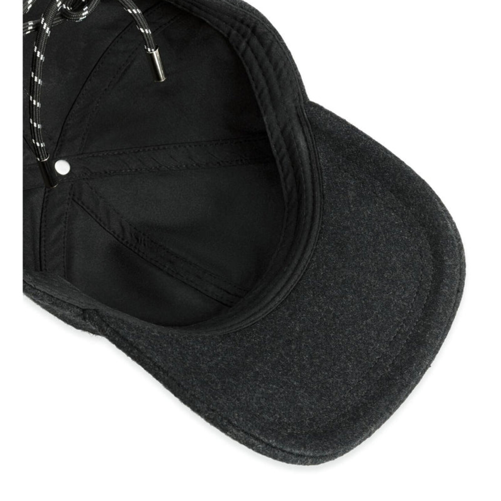 Yaya Casquette en laine avec cordon de serrage réglable - Hole black