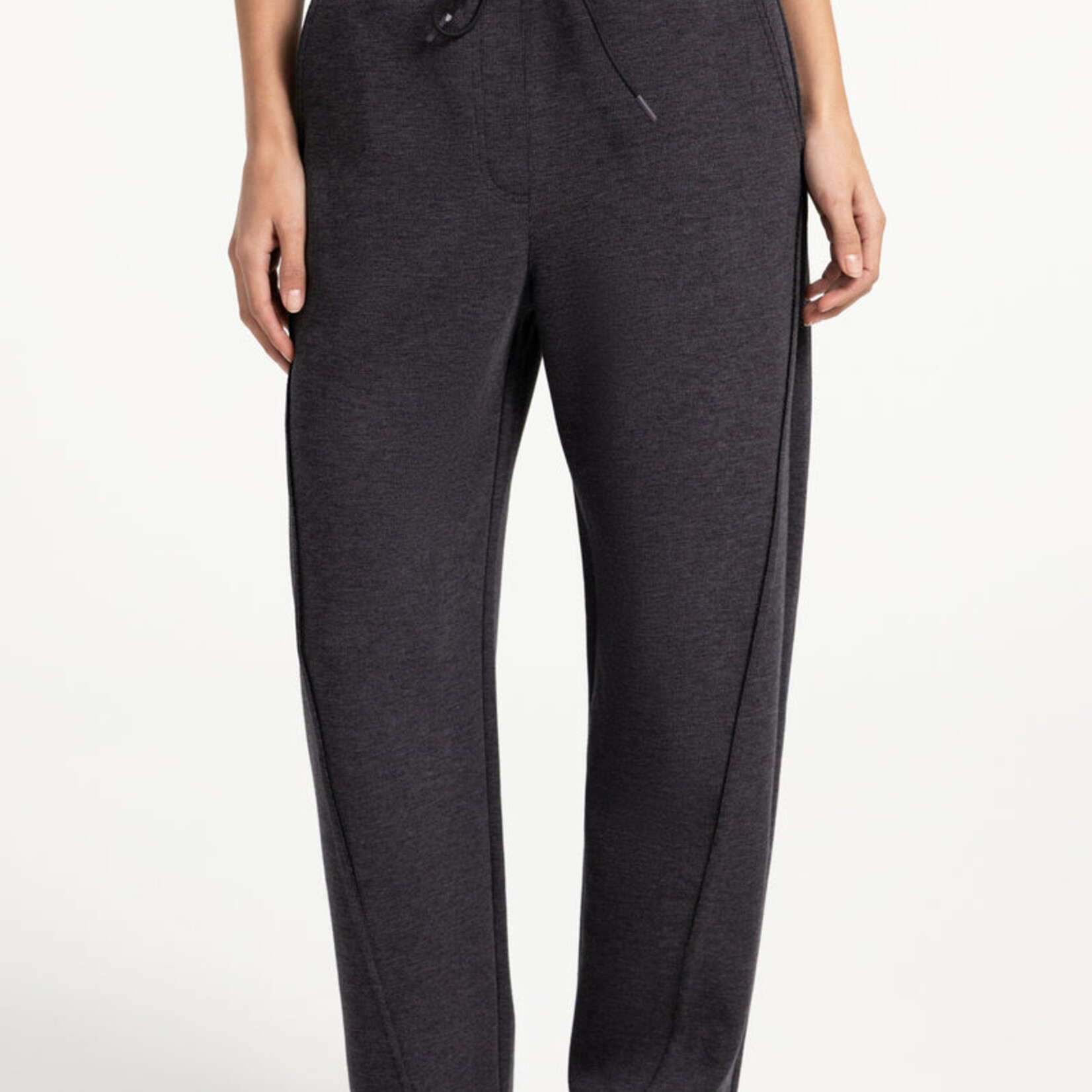 Yaya Pantalon ample en jersey - Hole black