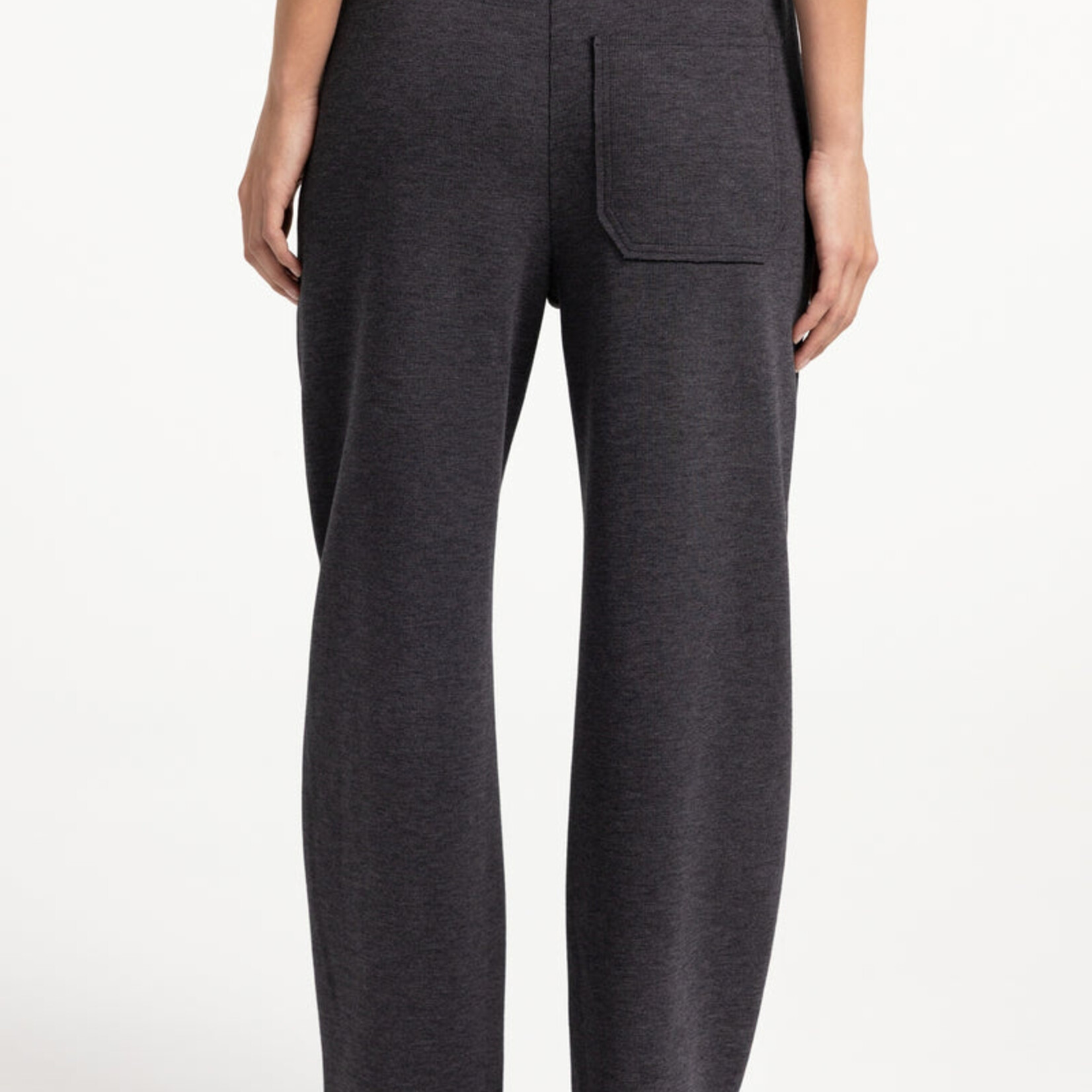 Yaya Pantalon ample en jersey - Hole black