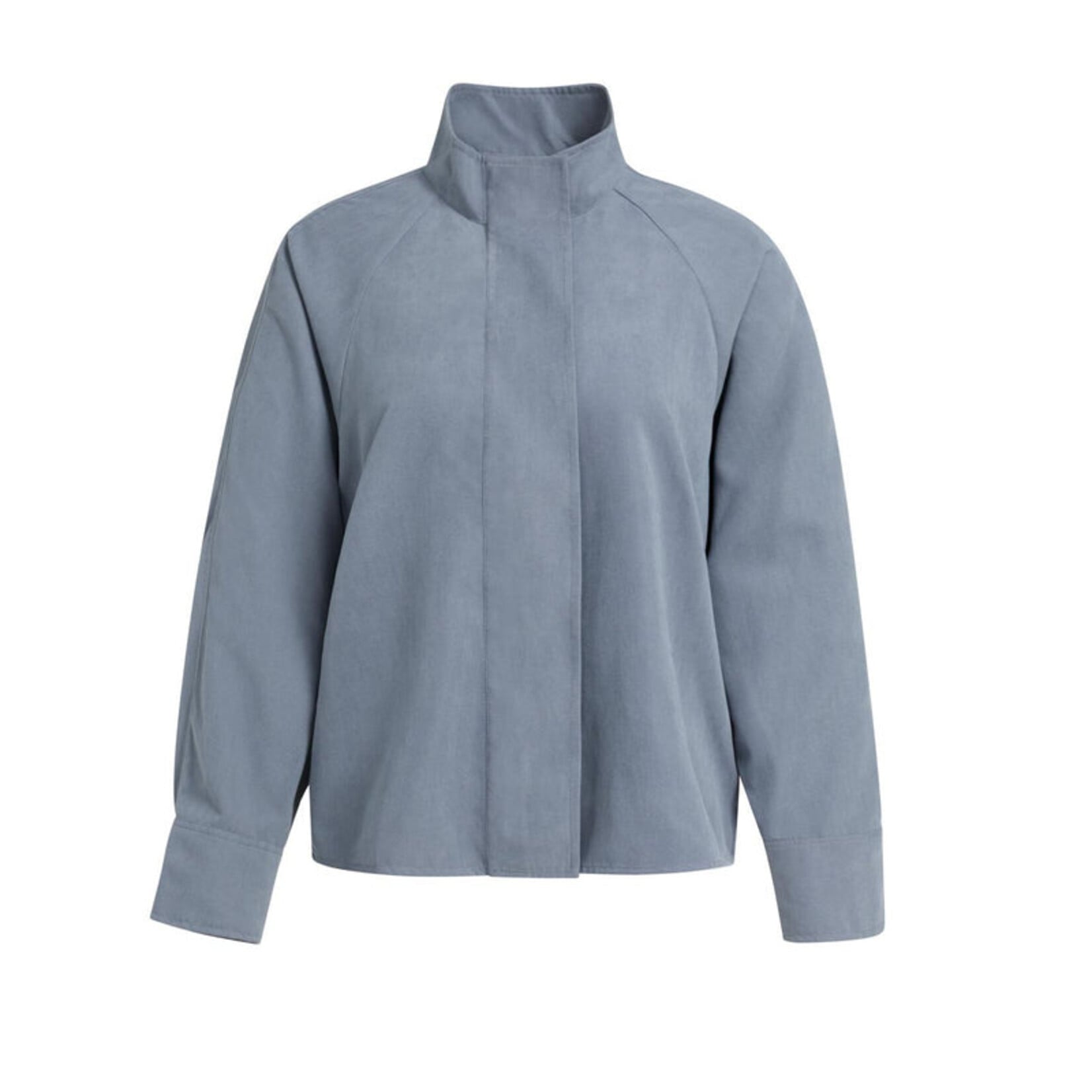 Yaya Chemisier raglan à col montant - Arctic seal