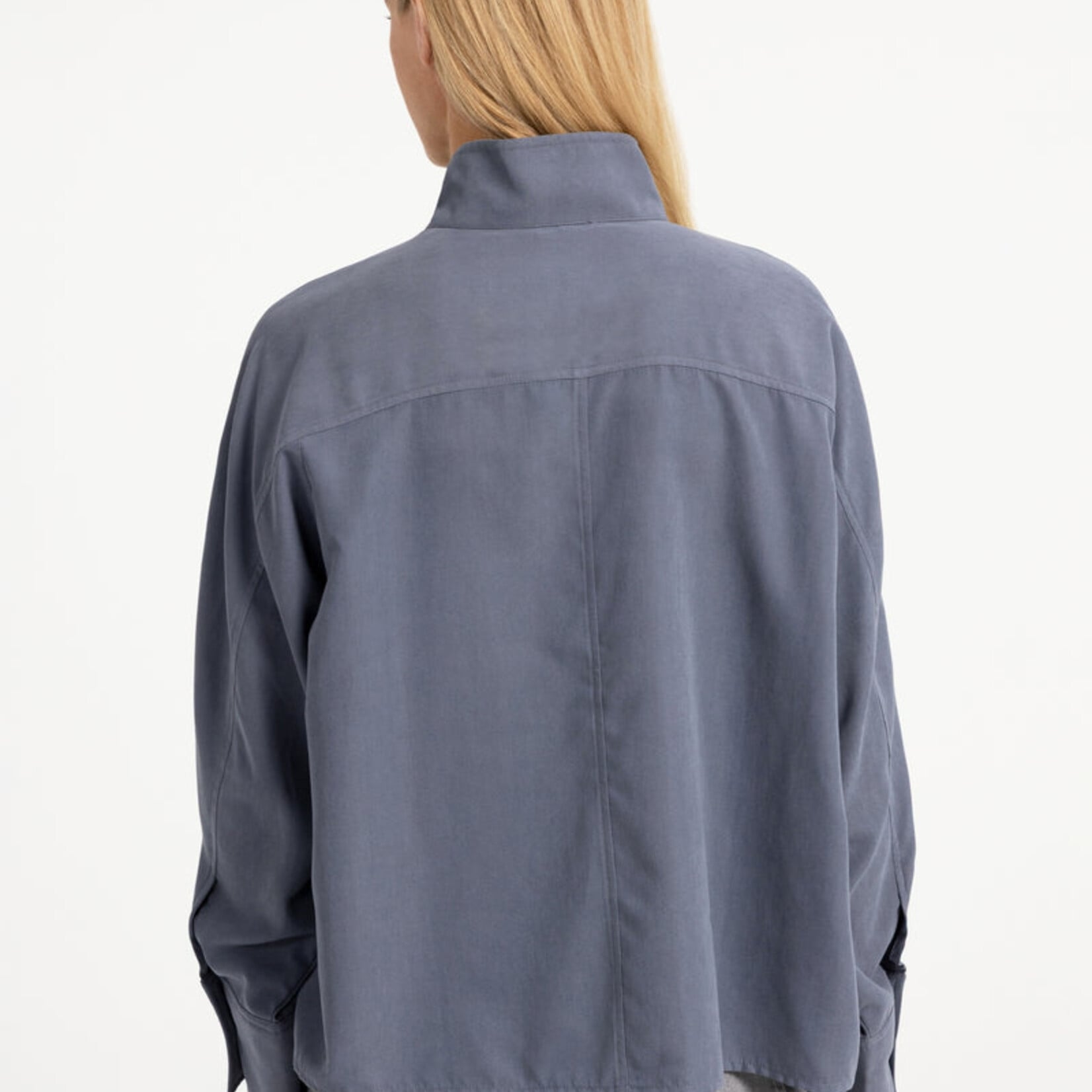 Yaya Chemisier raglan à col montant - Arctic seal
