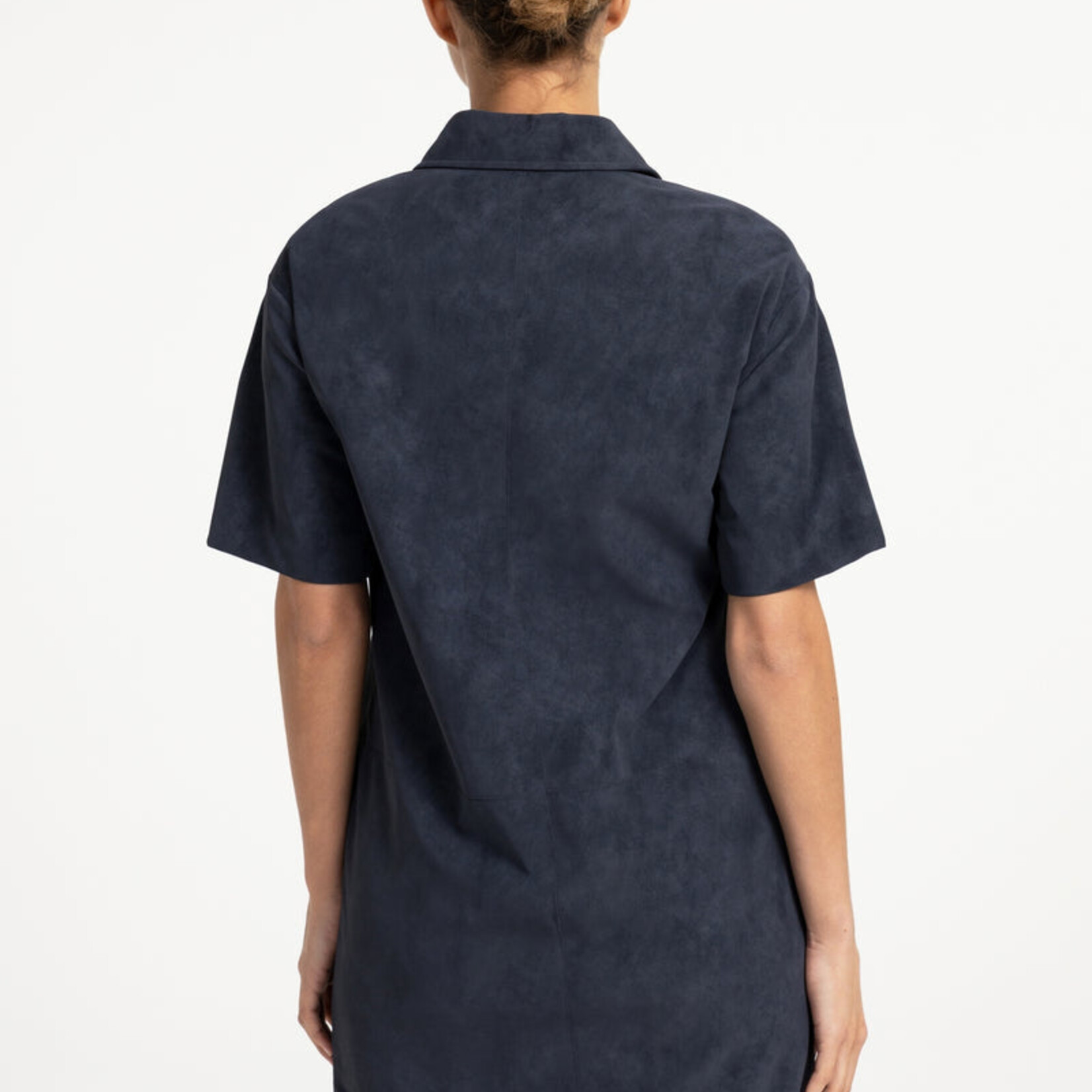 Yaya Robe en suedine - Cat black