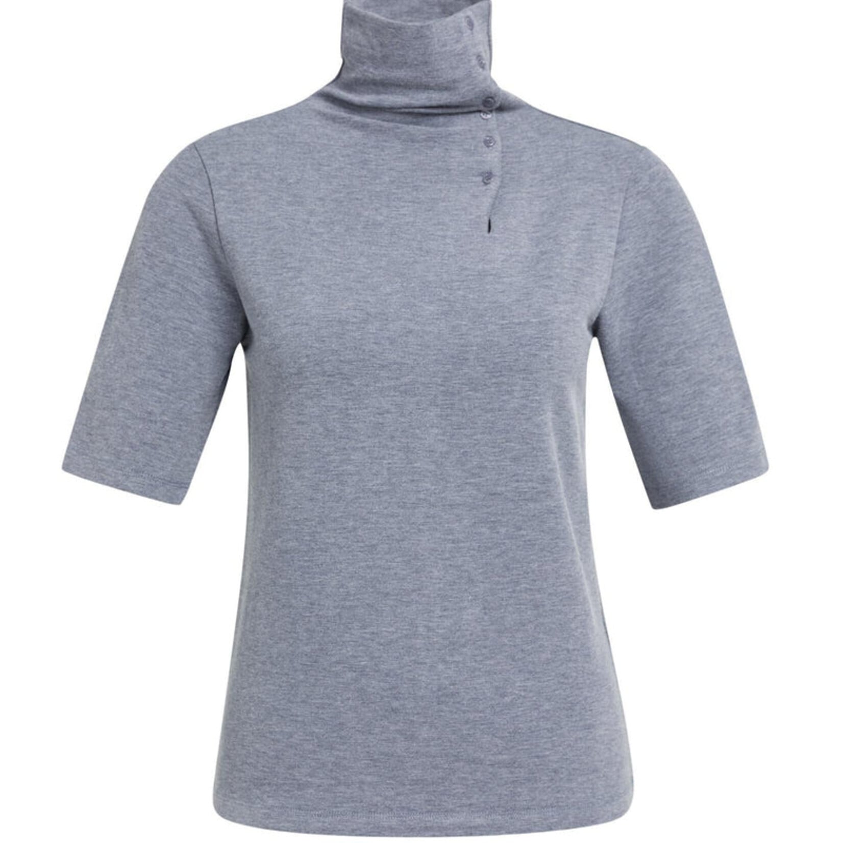 Yaya Top avec bouton au col - Arctic seal