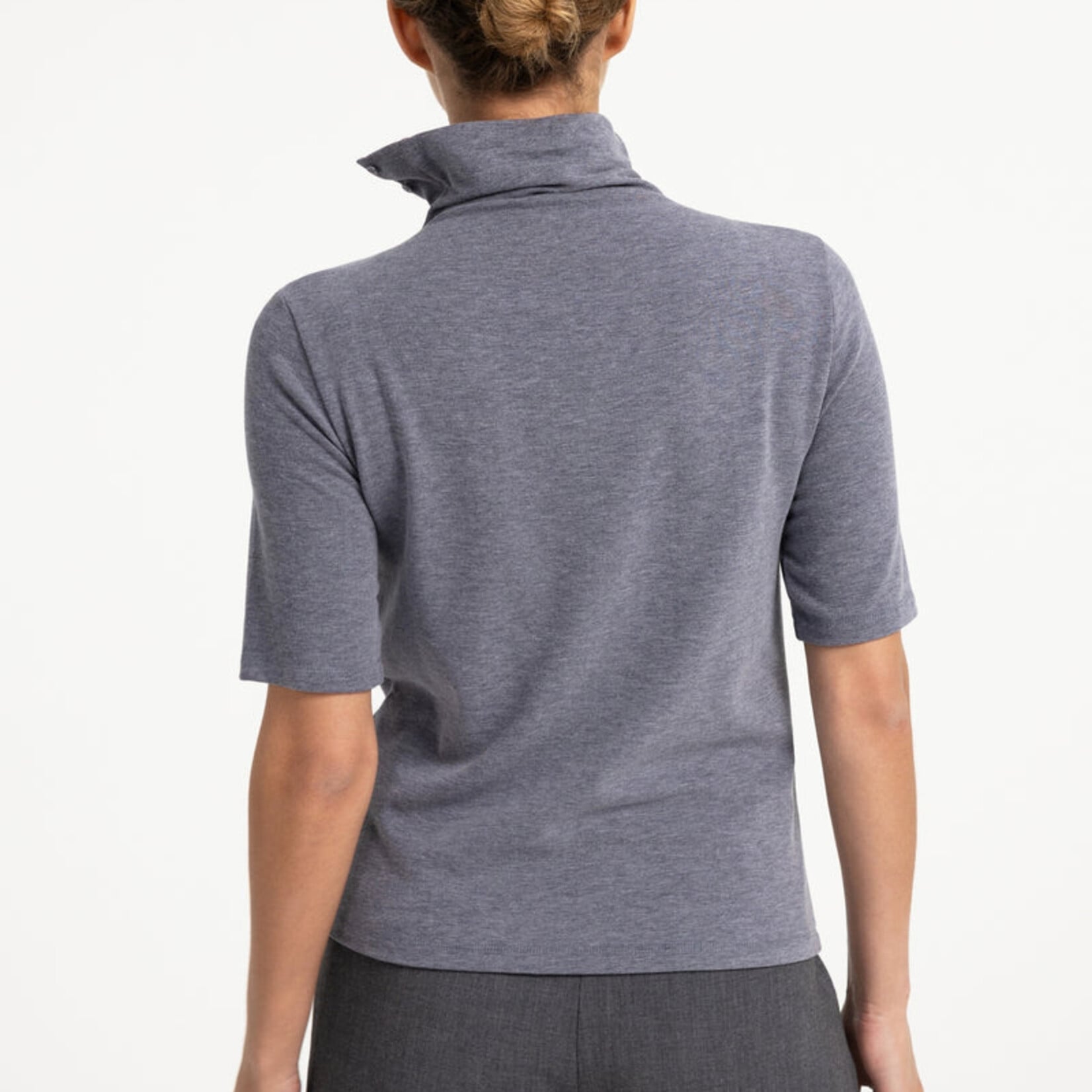 Yaya Top avec bouton au col - Arctic seal