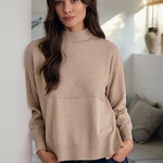 Jensen Sweater 4001510279  col haut texturé - Beige