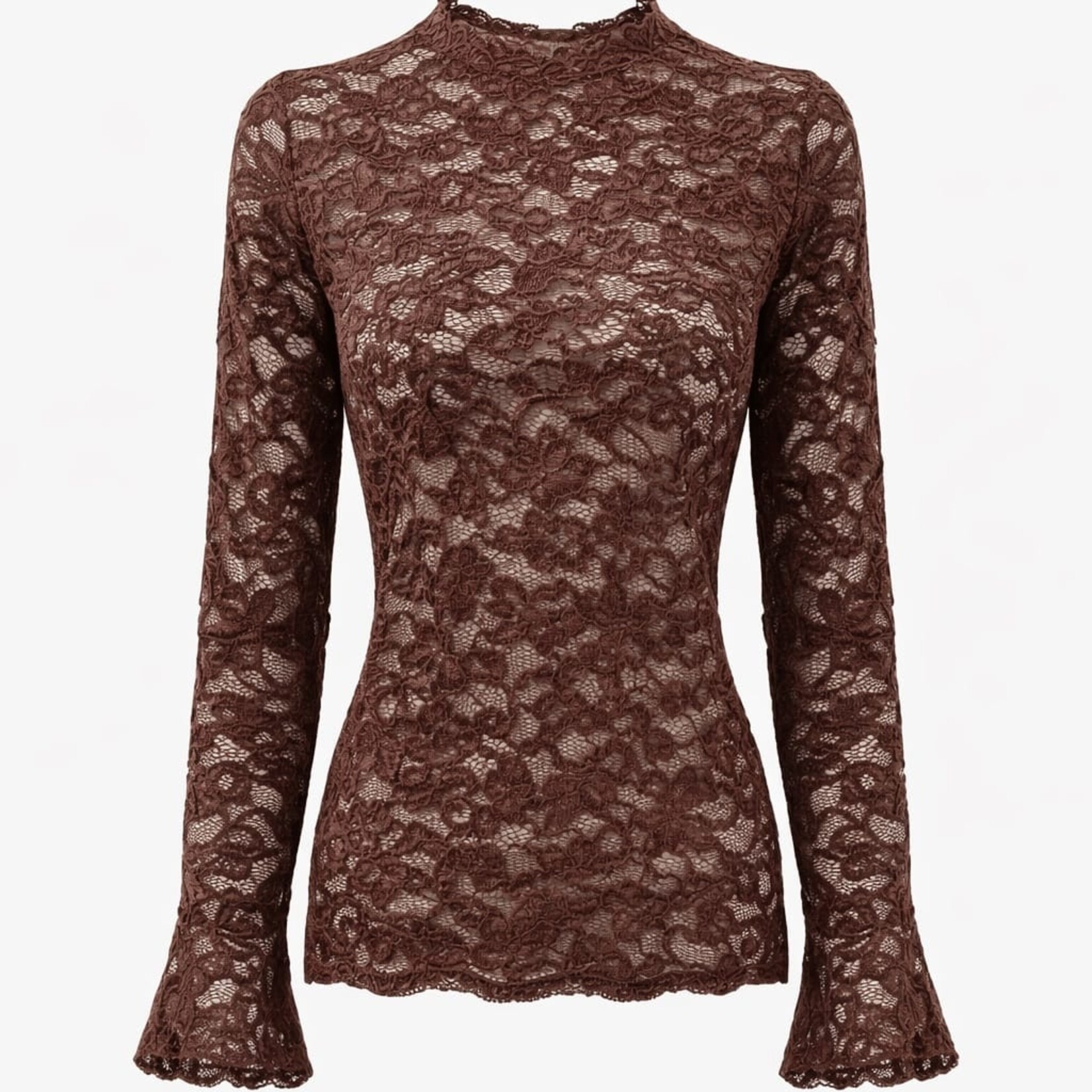 Tramontana Haut C6521401 en dentelle velour - Chocolate