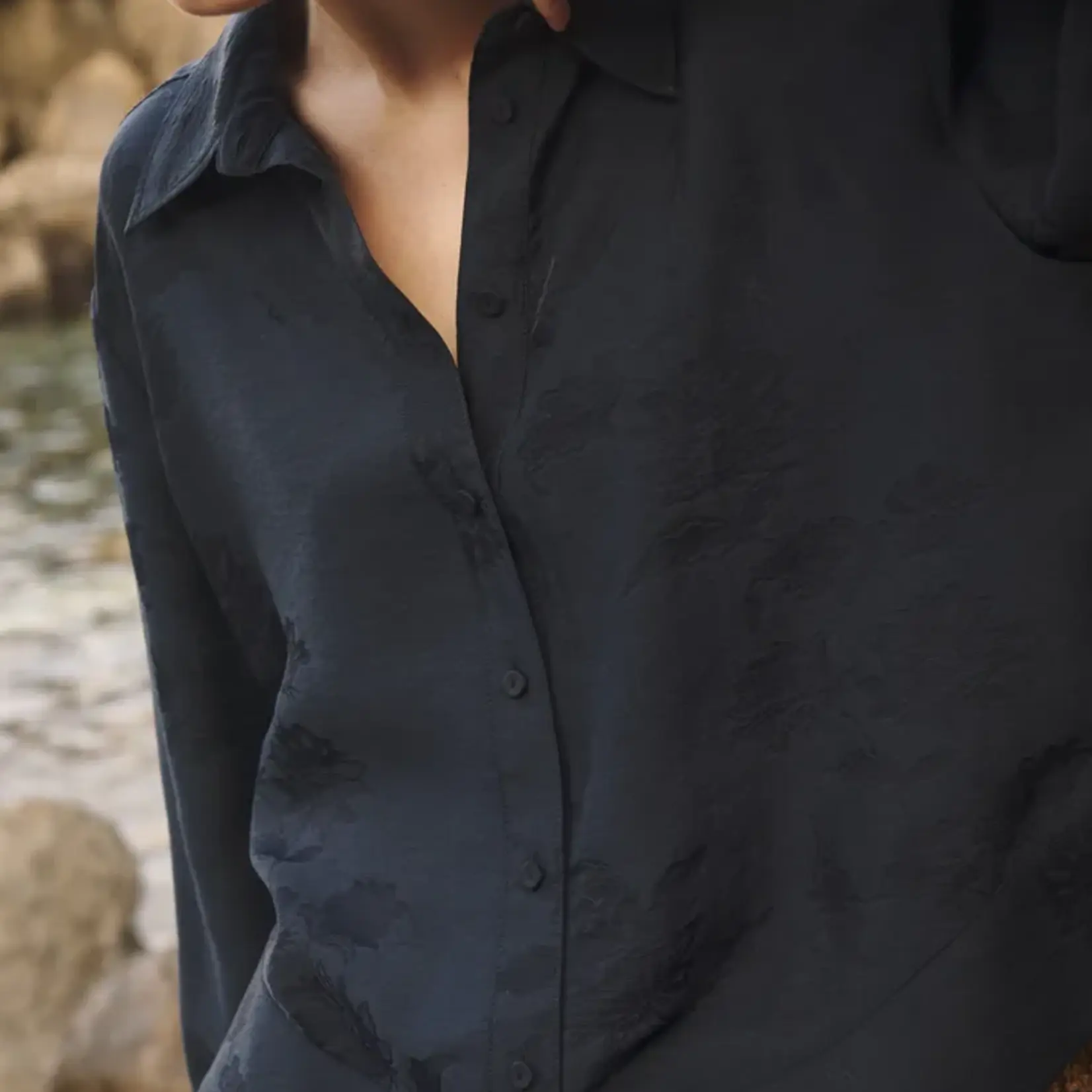 Part Two Chemise Carolla - Dark Navy Flower