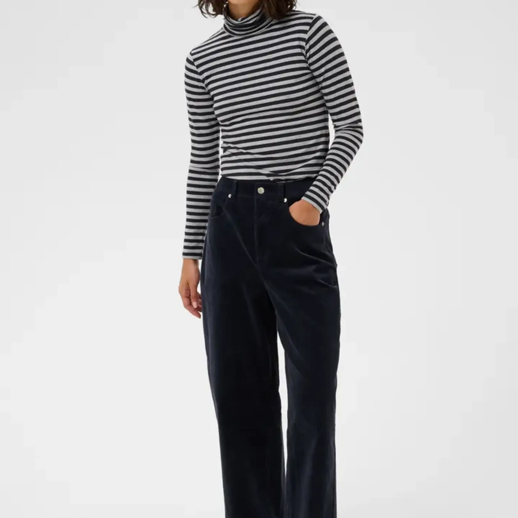 Part Two Top Efinas - Dark Navy Stripe
