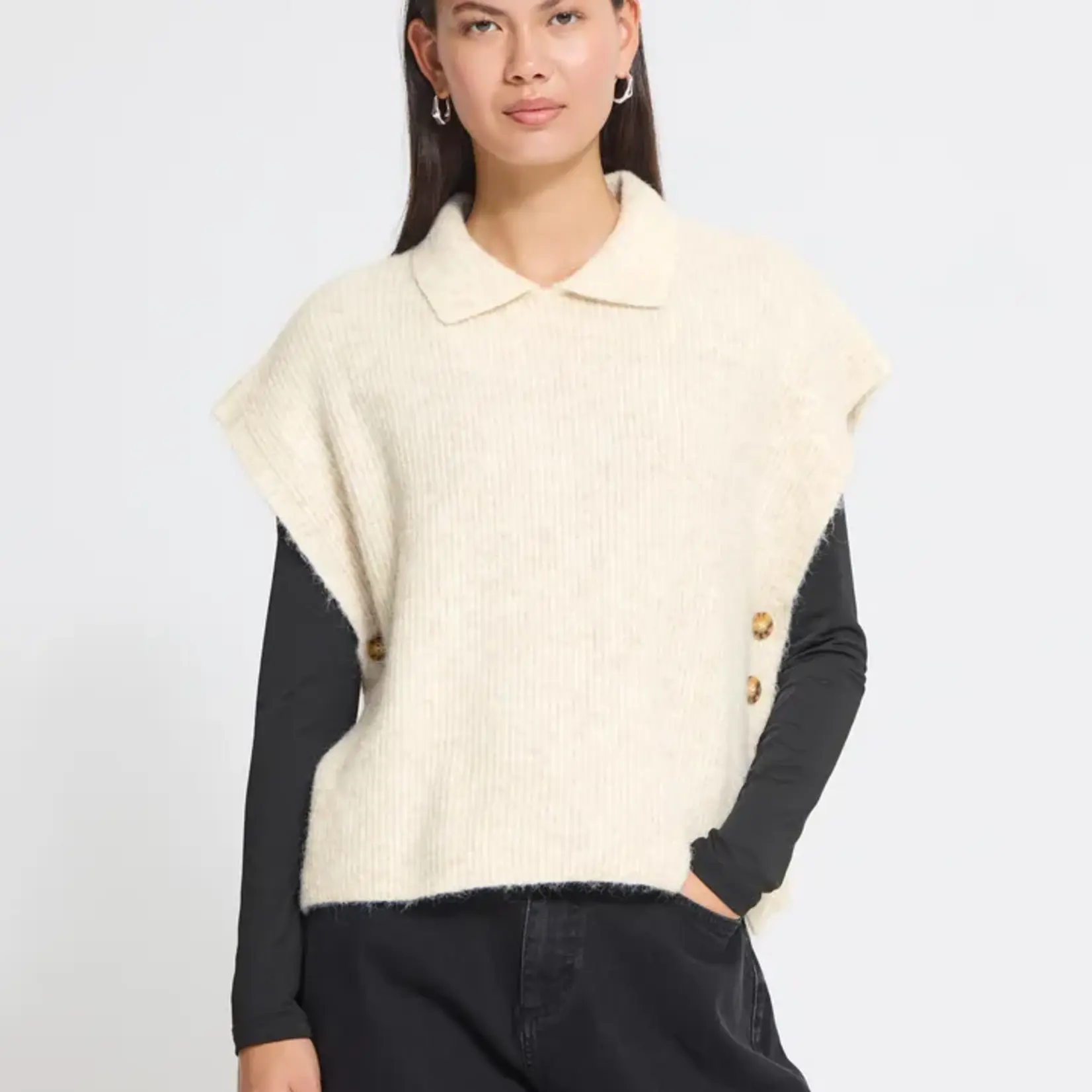 Ichi Top Ylva - Oatmeal Melange