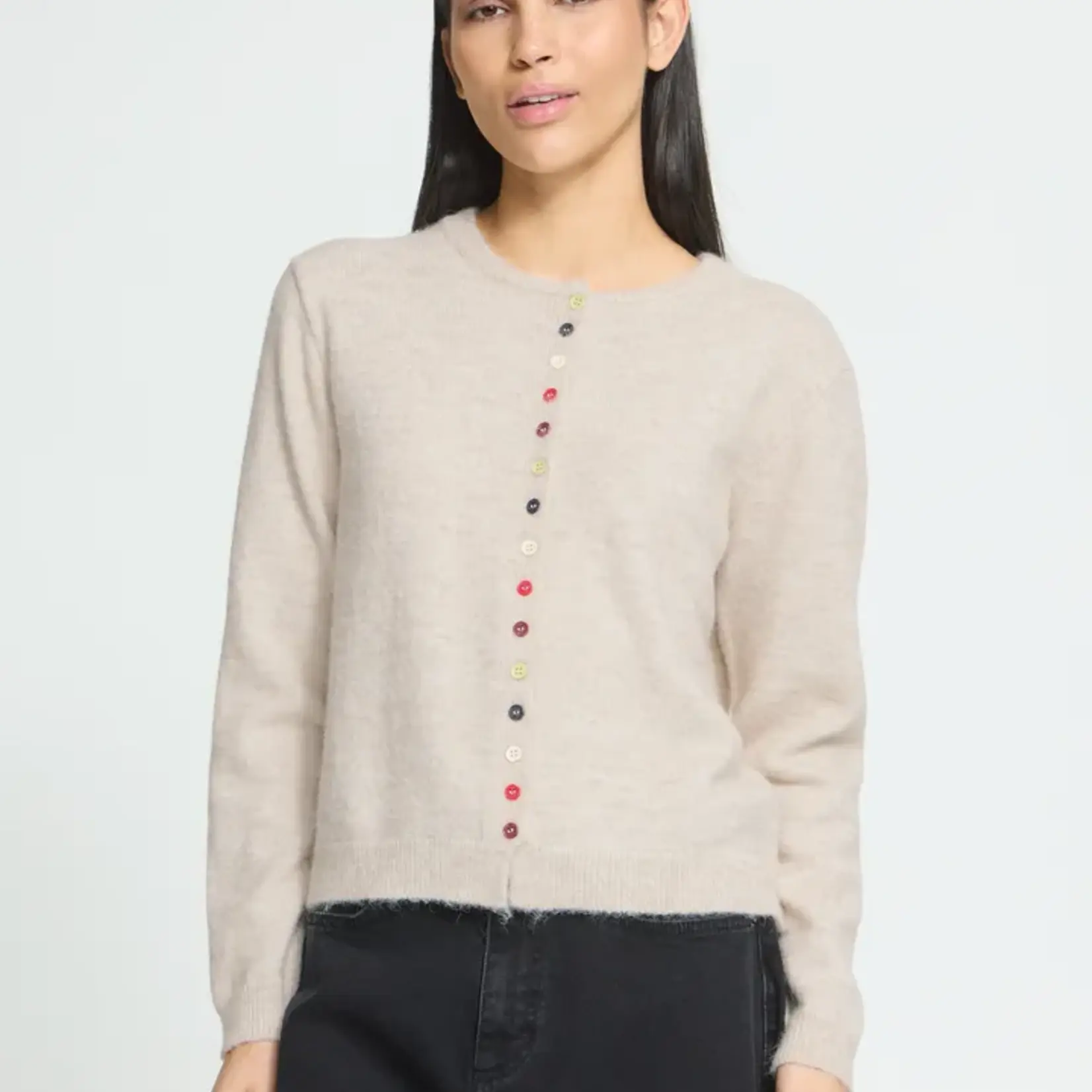 Ichi Cardigan Fantia - Birch Melange