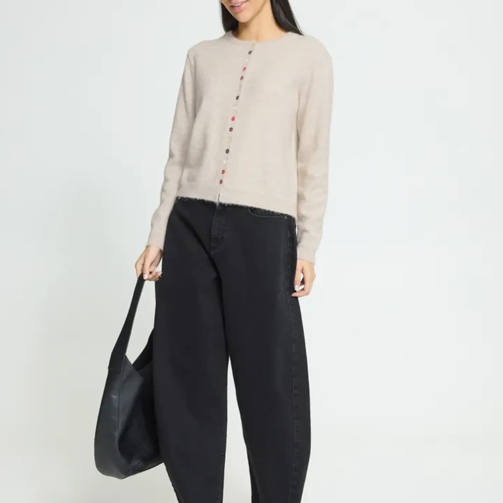 Ichi Cardigan Fantia - Birch Melange