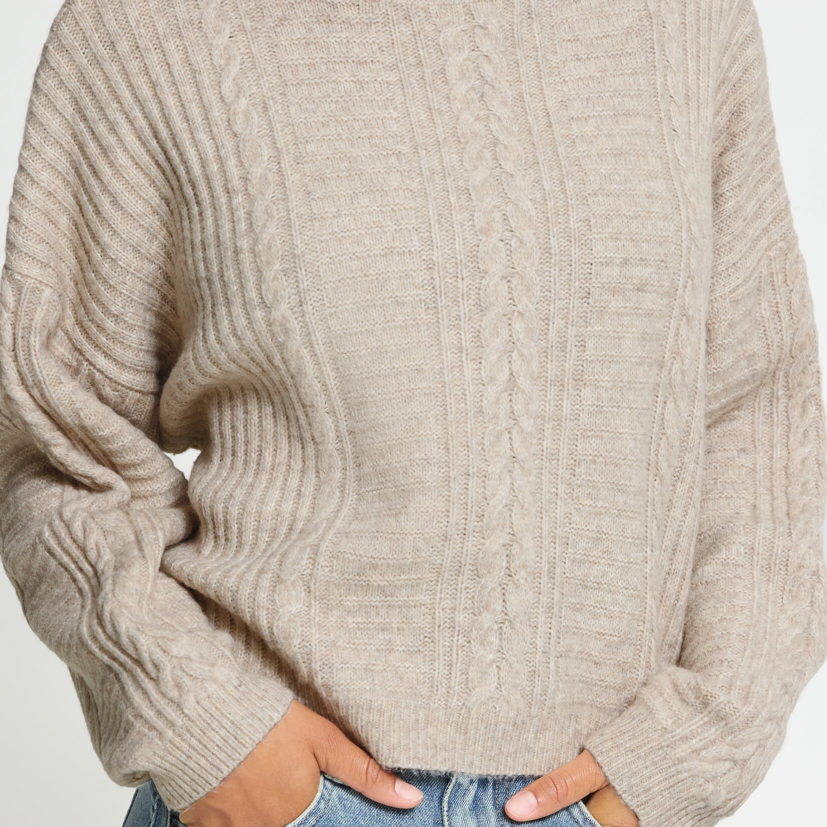 Ichi Sweaters Mylle - Oatmeal Melange