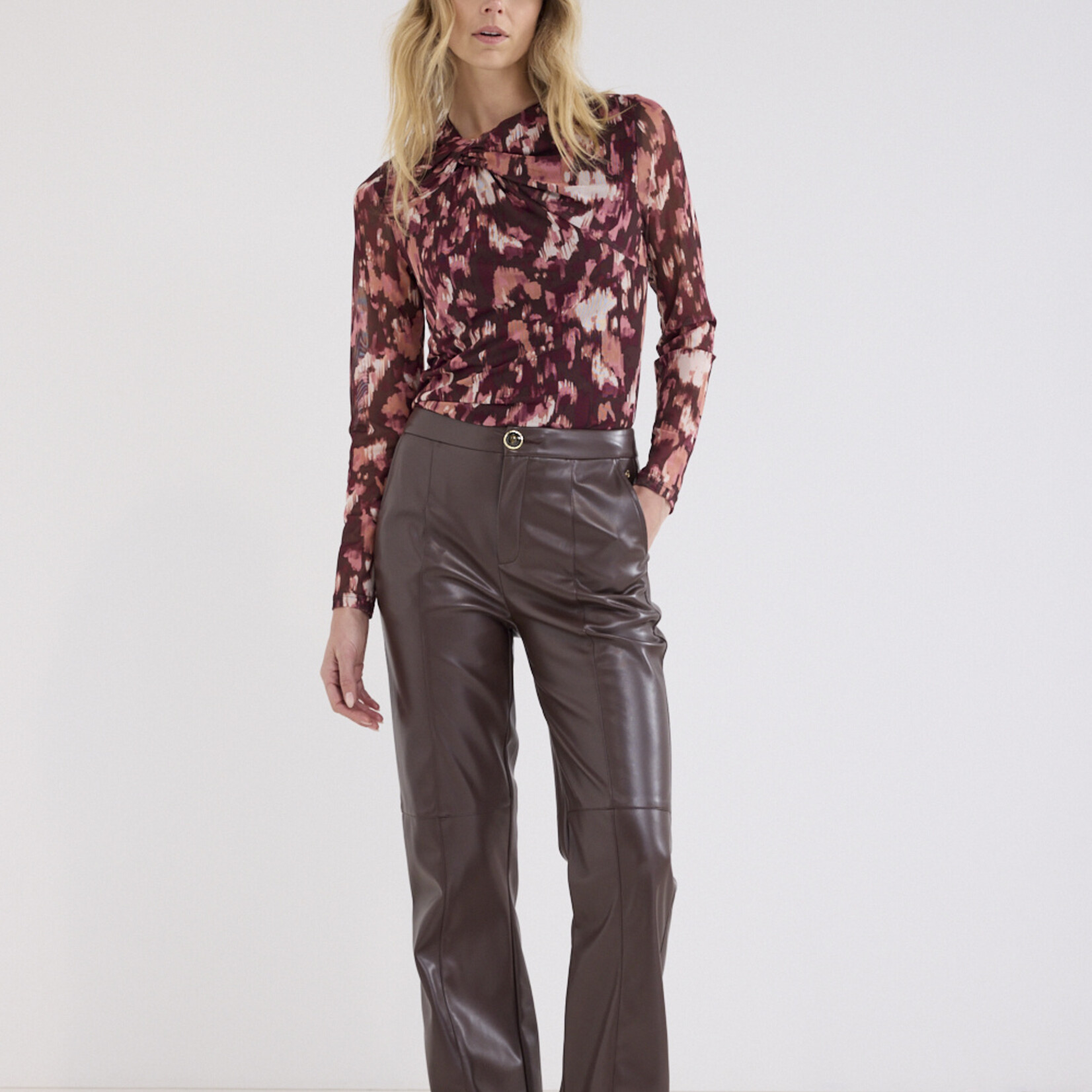 Tramontana Chandail C3221401 avec detail au cou - Print berry