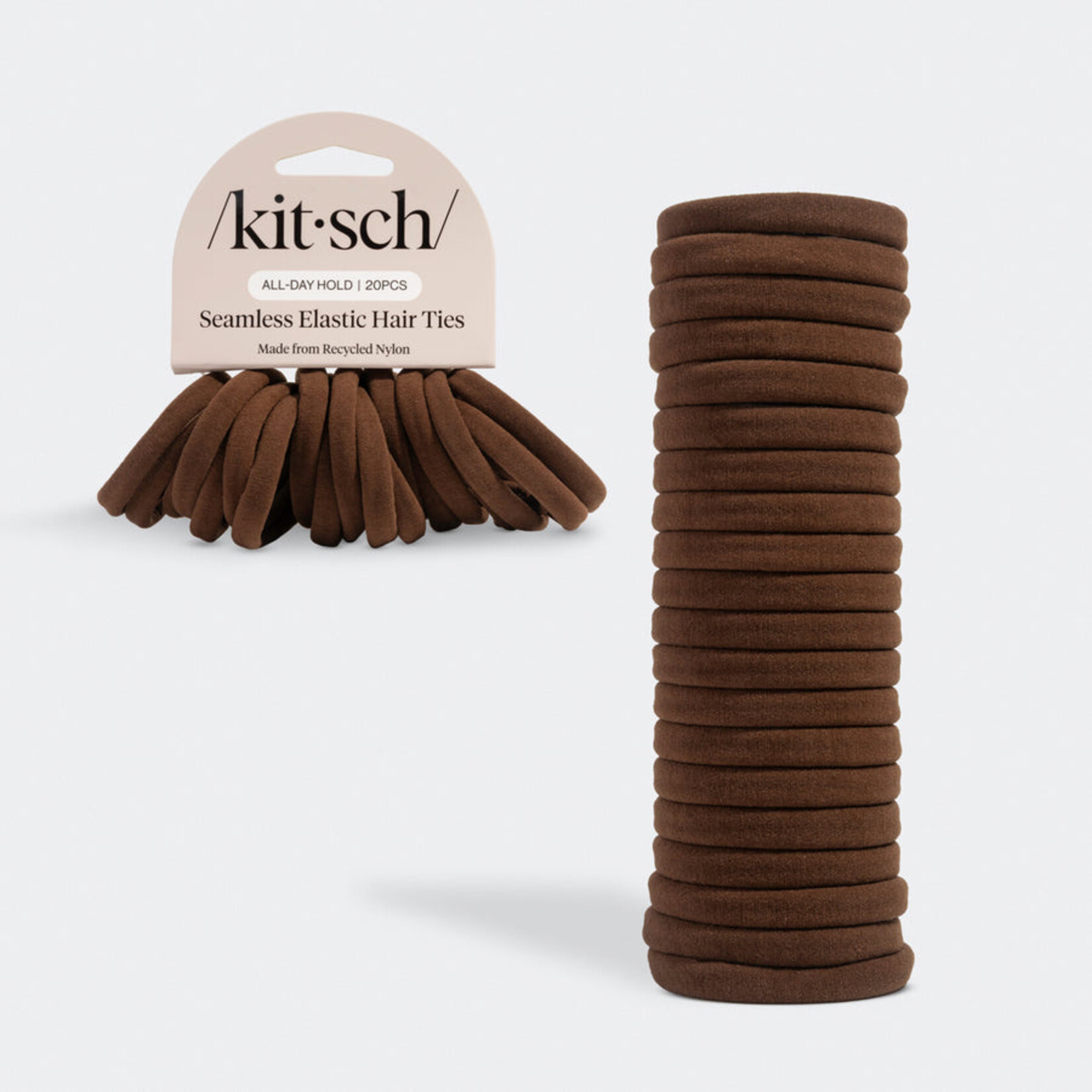 Kitsch Élastiques à cheveux sans couture - Chocolat