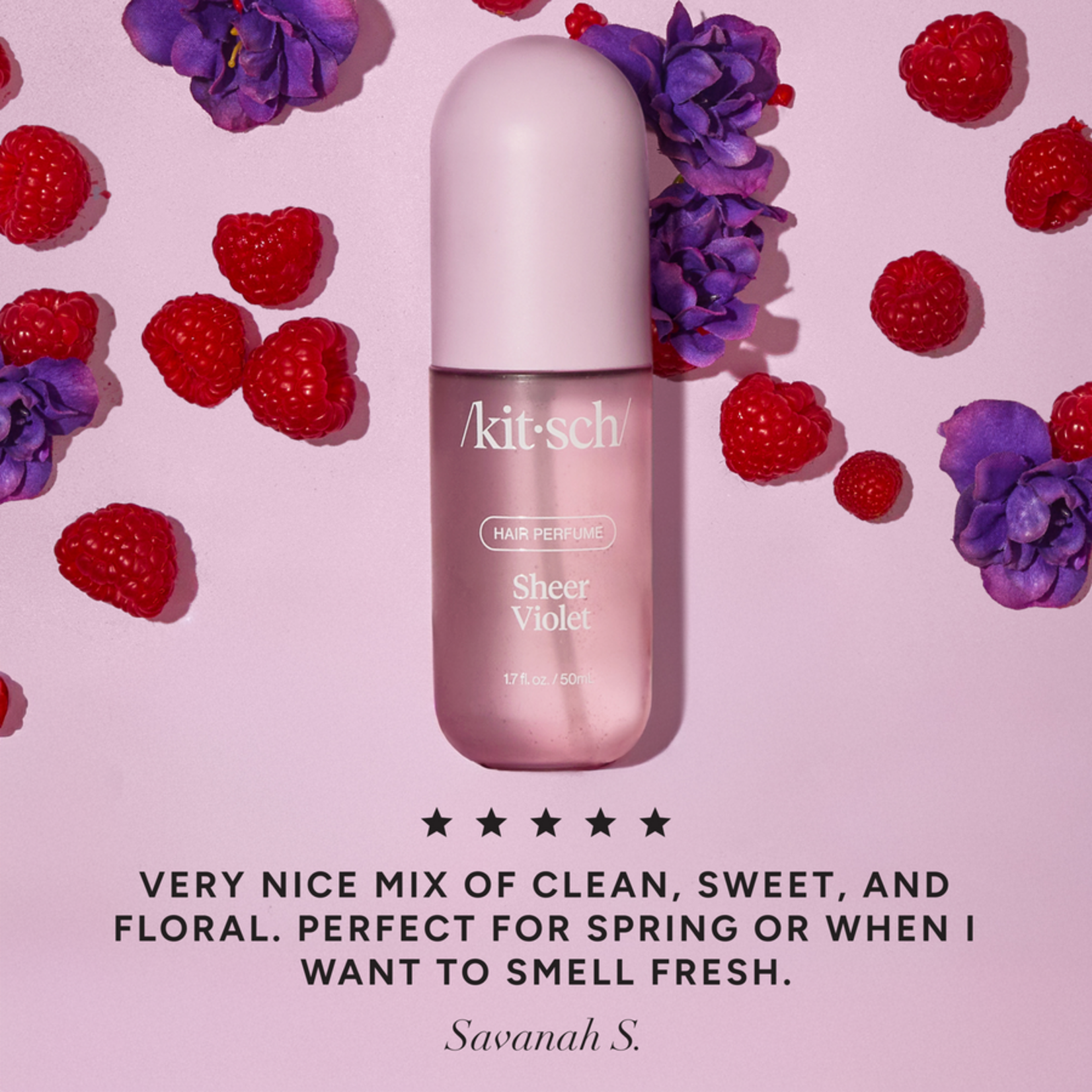 Kitsch Brume parfumée pour les cheveux et le corps - Sheer violet