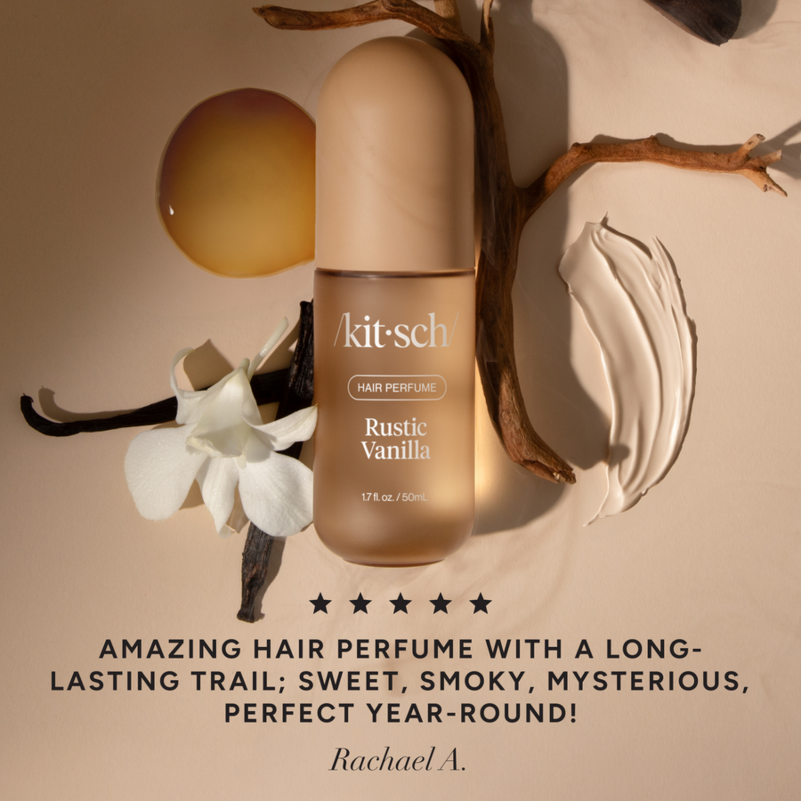 Kitsch Brume parfumée pour les cheveux et le corps - Vanille rustic