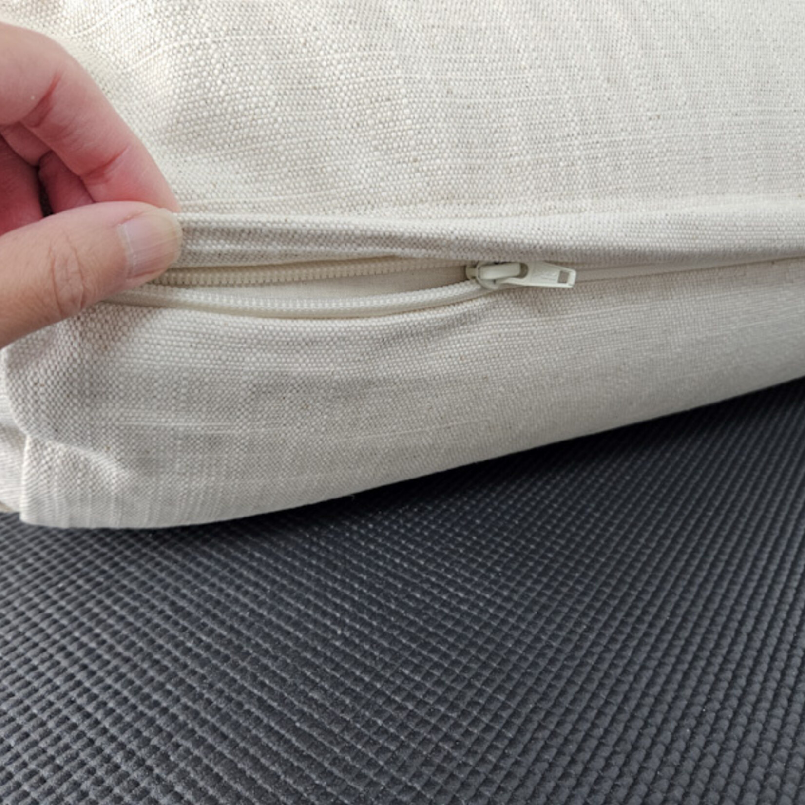 Coussin cylindrique de yoga - Sand linnen