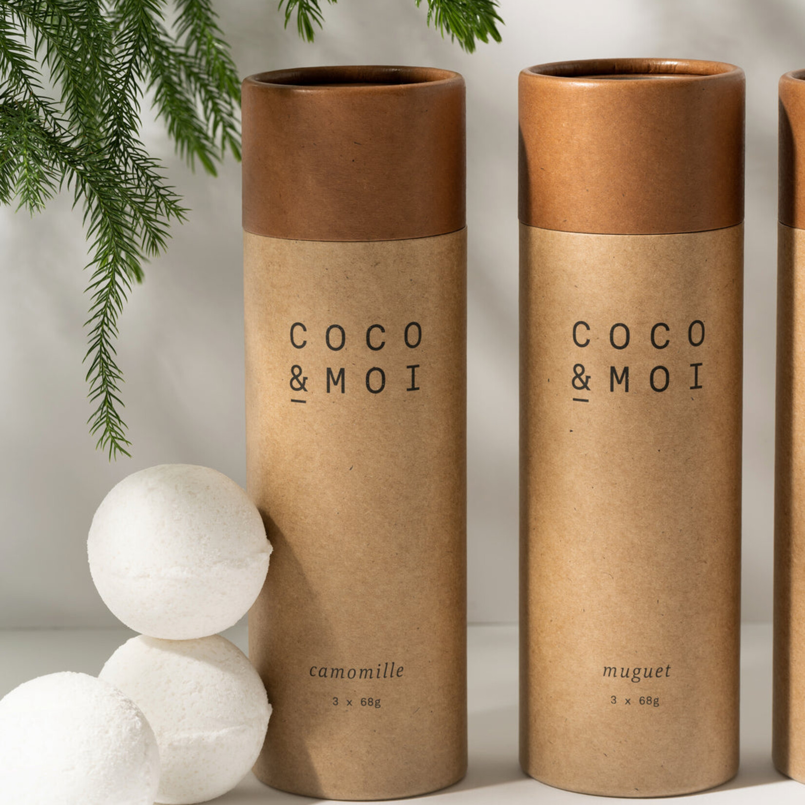 COCO & MOI Bombe de bain 3x68g - muguet