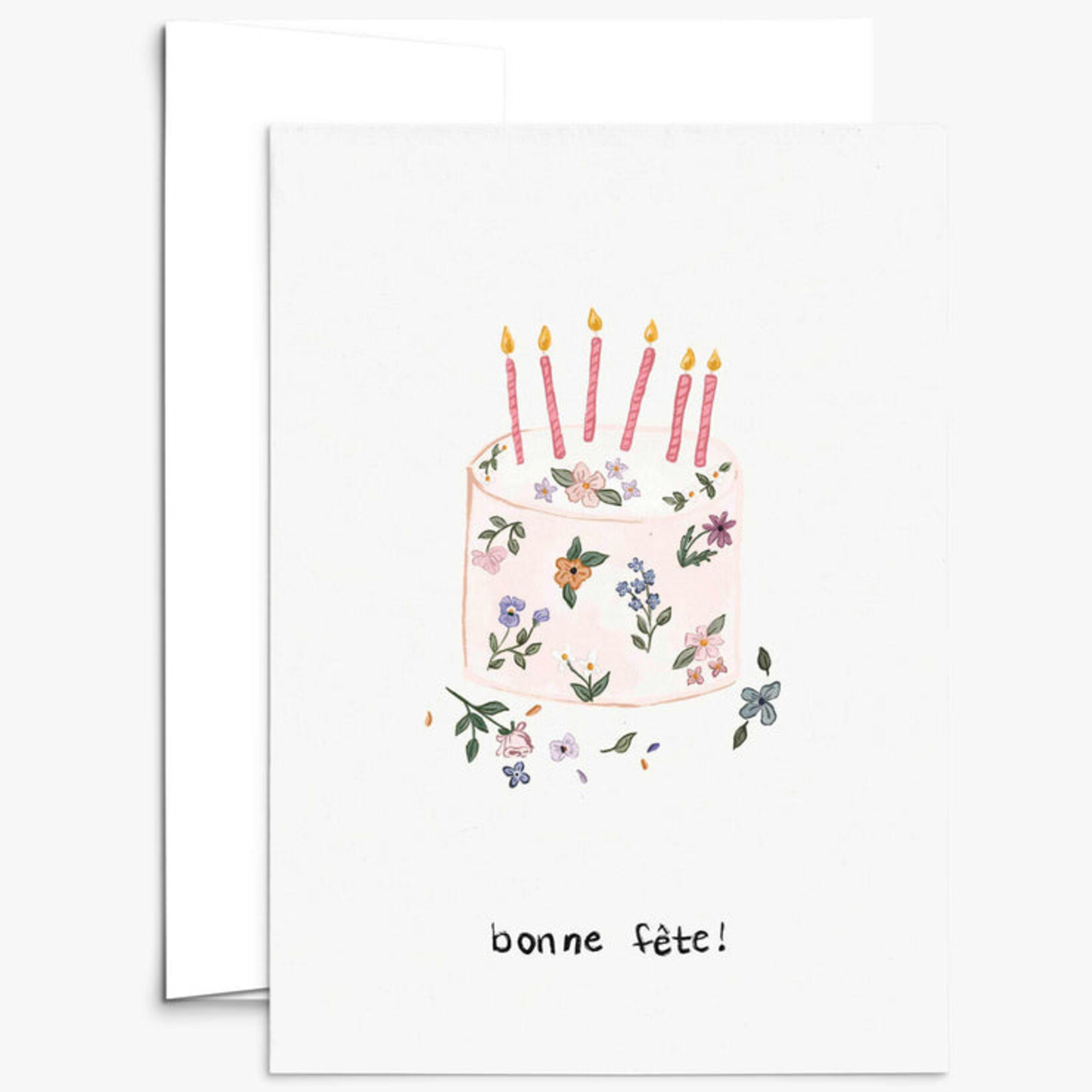 Mimi & August Carte de voeux gateau de fete floral
