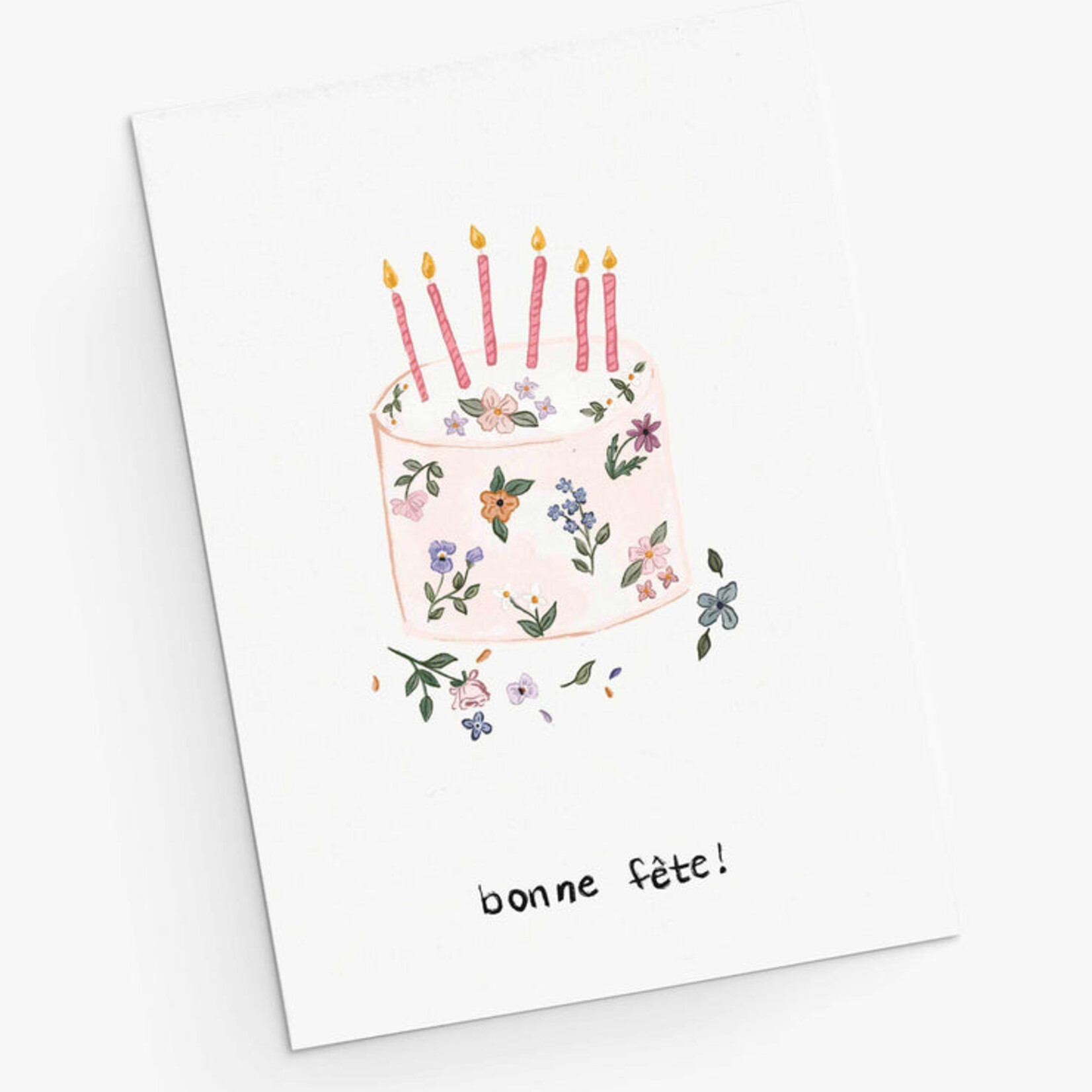 Mimi & August Carte de voeux gateau de fete floral
