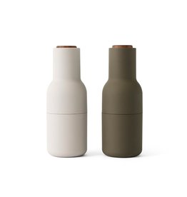 Bottle Grinders set by Norm Architects | Hunting green/beige | Walnut lid