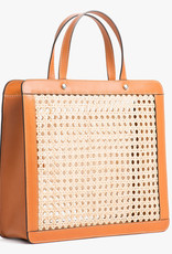 Classic Rattan Bag by Palmgrens | Tan leather