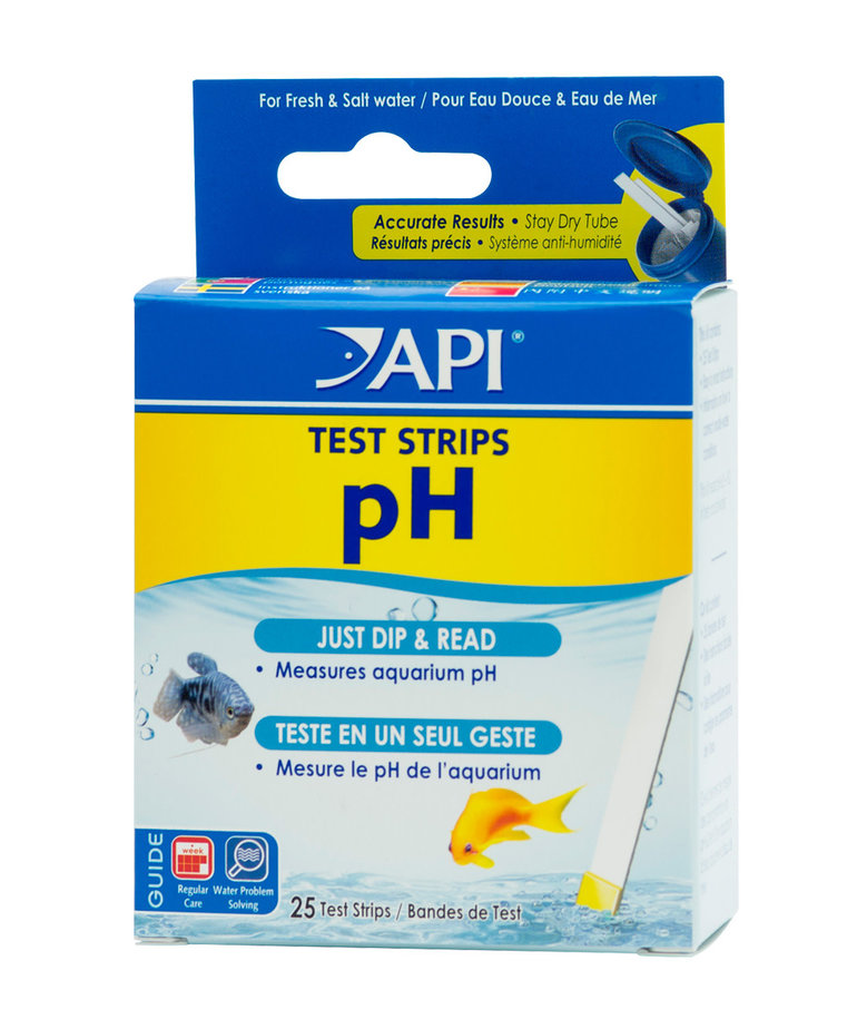 API pH Aquarium Test Strips - 25 pk