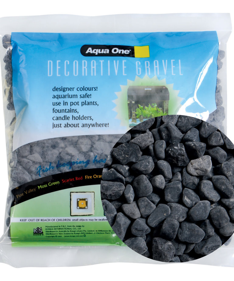 AQUA ONE Decorative Gravel - Black Ice - 500 g