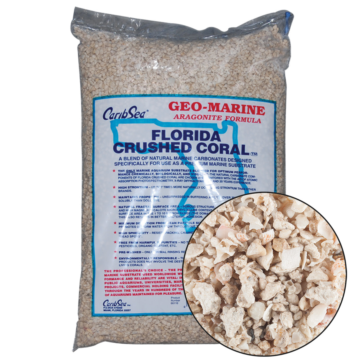 CARIBSEA GeoMarine Florida Crushed Coral 10 lb Aquarium Expert