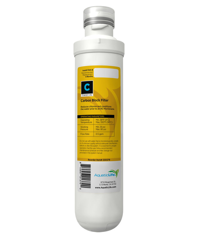 AQUATIC LIFE -Twist-In Carbon Block Filter Cartridge