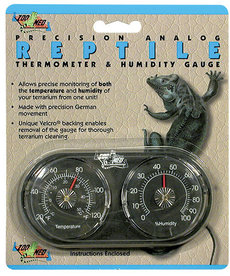 ZOO MED Precision Analog Thermometer & Humidity Gauge