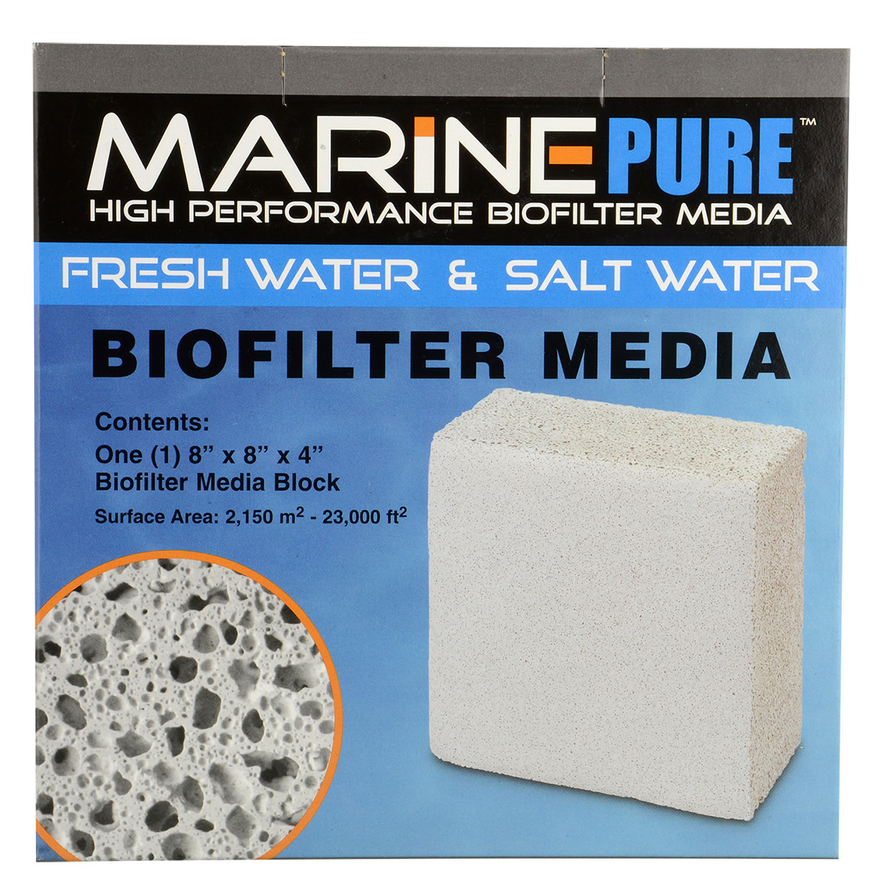 MARINEPURE Biofilter Media Block (8" x 8" x 4") Aquarium Expert