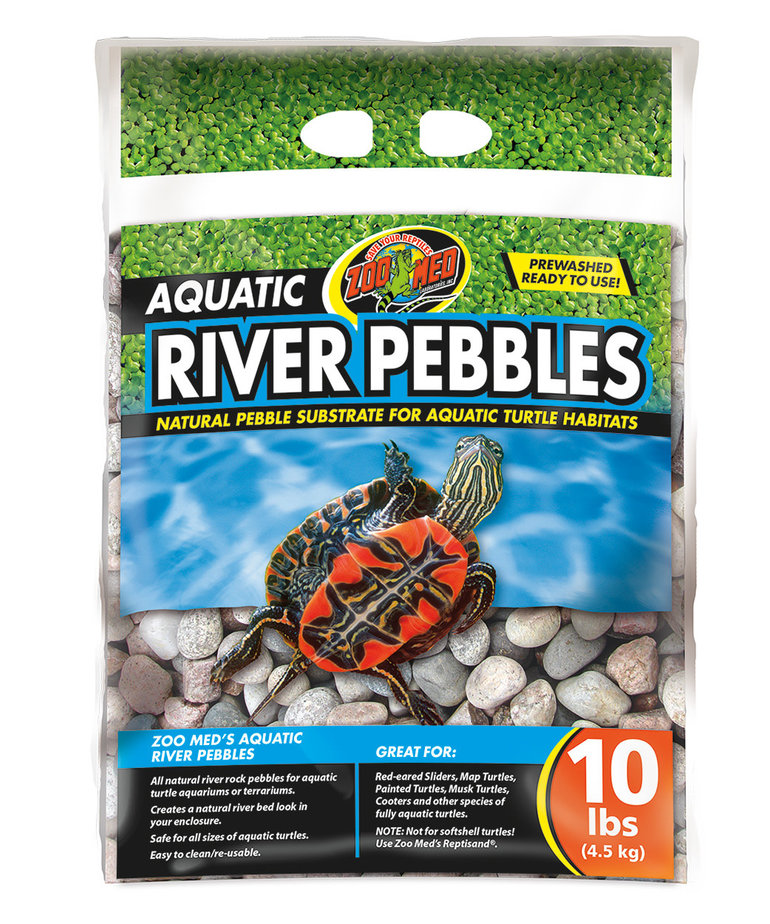 ZOO MED Aquatic River Pebbles - 10 lb