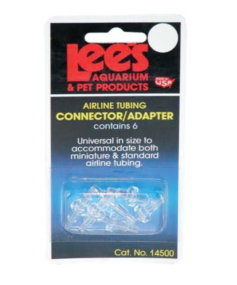 LEE'S Airline Tubing Connectors/Adapters - 6 pk