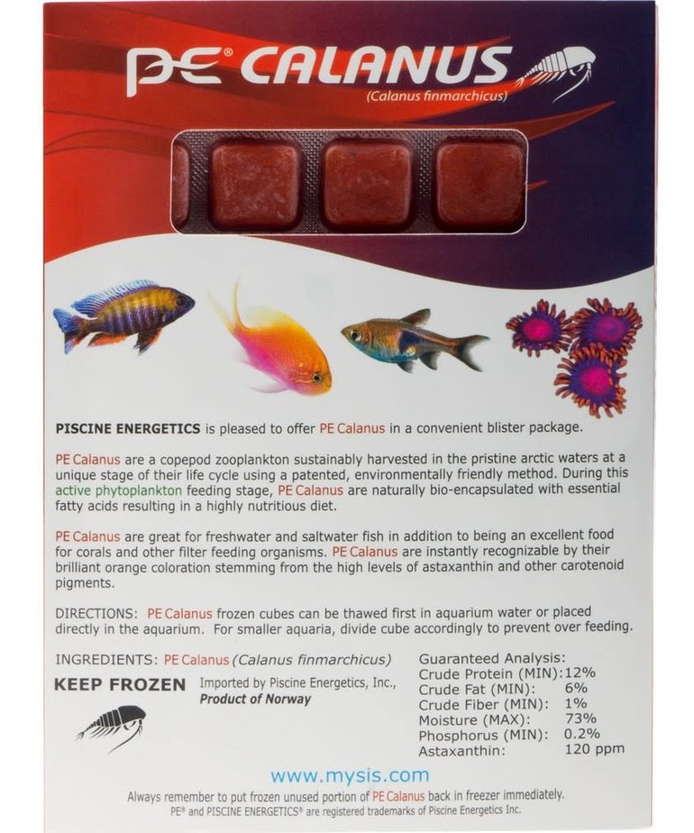 PISCINE ENERGETICS PE Calanus 4 oz cubes