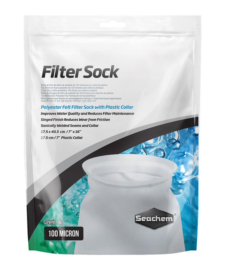 Seachem SEACHEM Filter Sock - 100 Micron - 7" x 16"