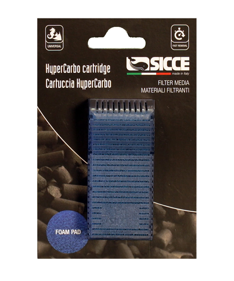 SICCE Replacement HyperCarbo Cartridge with Sponge For Micron Plus Filter