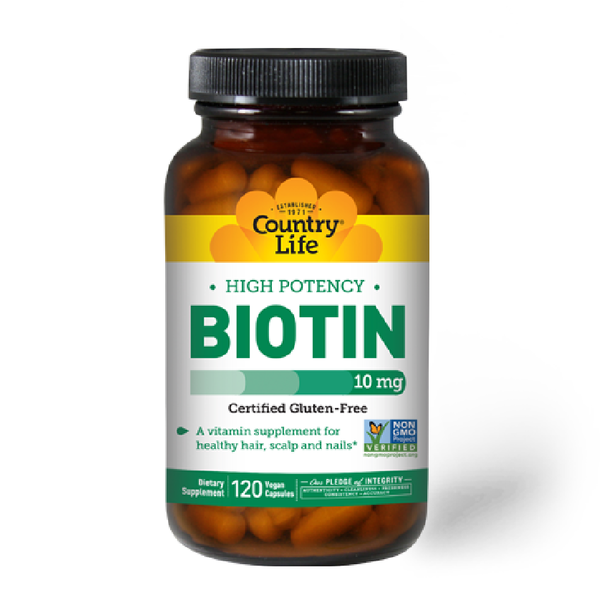 COUNTRY LIFE Biotin 10 mg 120 Vegan Capsules