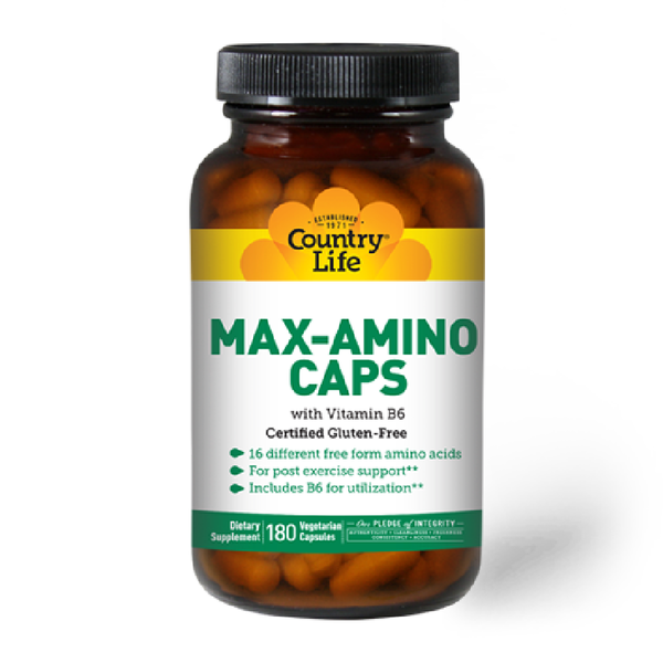 COUNTRY LIFE MAX - AMINO With B - 6 180 Veg Caps