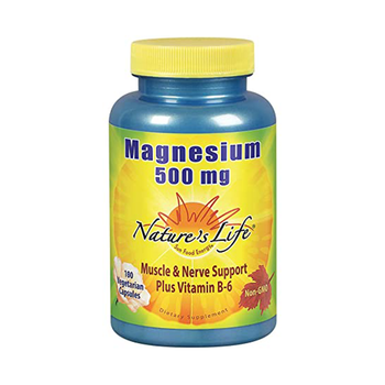 NATURES LIFE Magnesium 500 mg + B-6 180 Capsules