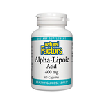 NATURAL FACTORS Alpha Lipoic Acid 400mg 60 Capsules