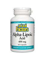 NATURAL FACTORS Alpha Lipoic Acid 400mg 60 Capsules
