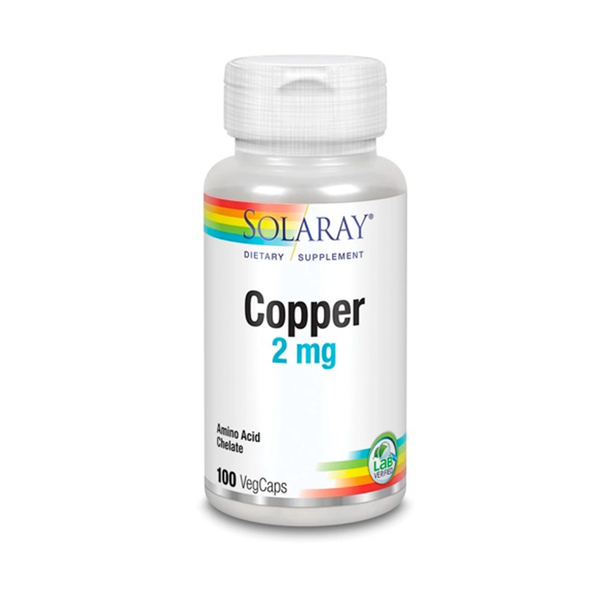 SOLARAY Copper 2 mg 100 Capsules