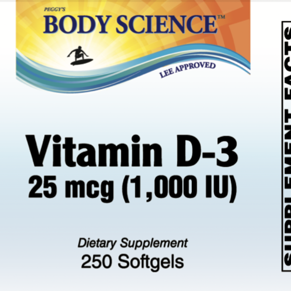 Body Science Vitamin D-3 1000 IU (250 softgels)