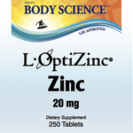 Body Science L-OptiZinc® 20mg (250 Tablets)