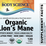 Body Science Organic Lion's Mane (120 capsules)