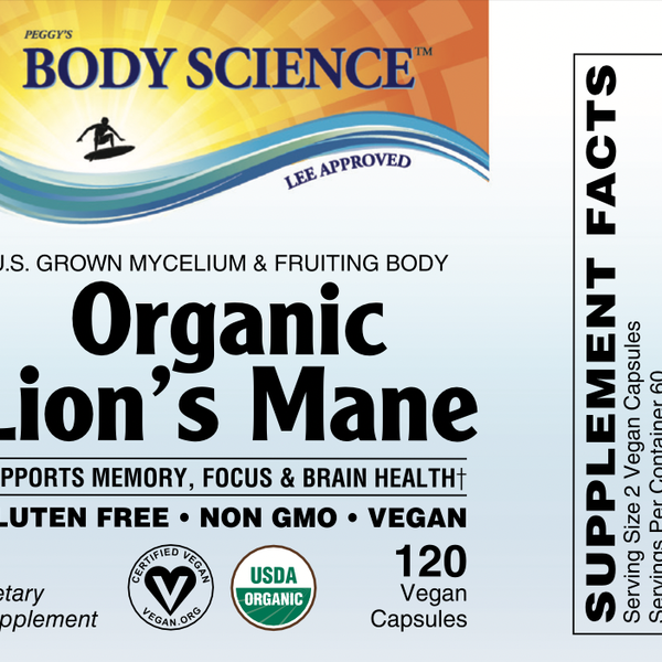 Body Science Organic Lion's Mane (120 capsules)