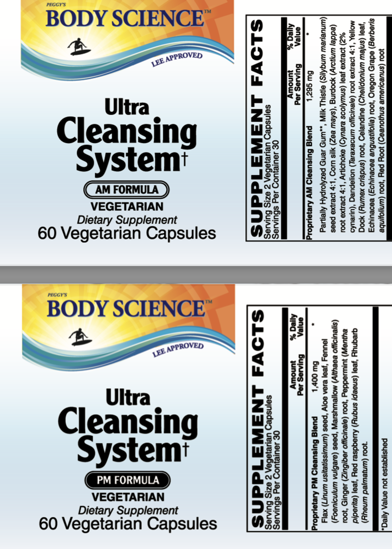 Body Science Ultra Cleansing System AM/PM Combo (60 capsules)