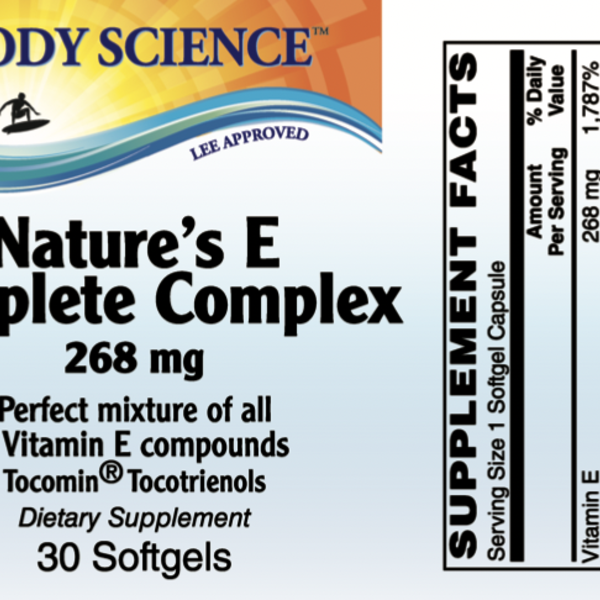 Body Science Nature's E Complete Complex 400 IU (30 softgels)